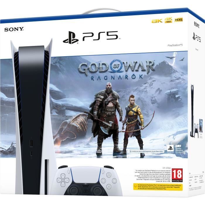 Pack PS5 Console PlayStation 5 Édition Standard + God of War