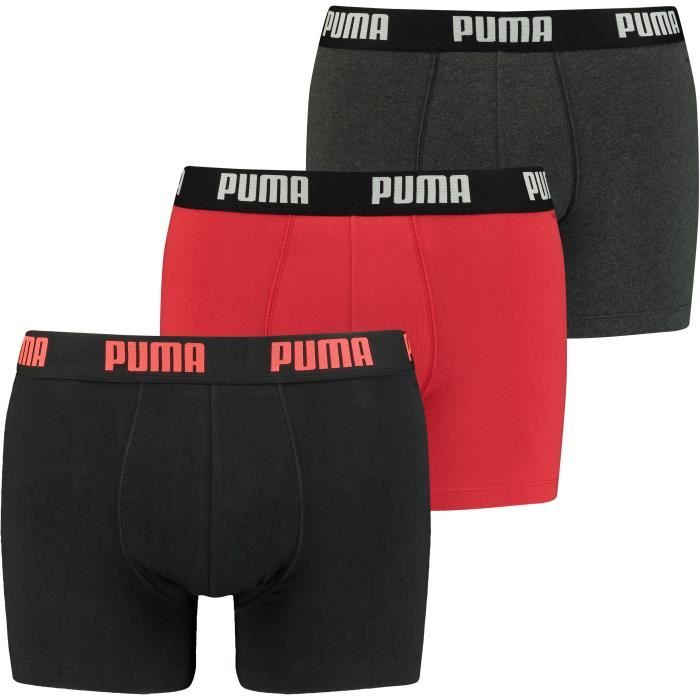انتشارتد PUMA Lot de 3 Boxers Noir/Rouge Homme انتشارتد انتشارتد PUMA Lot de 3 Boxers Noir/Rouge Homme انتشارتد