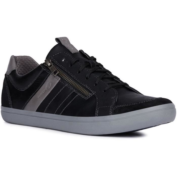 basket noir et argent homme