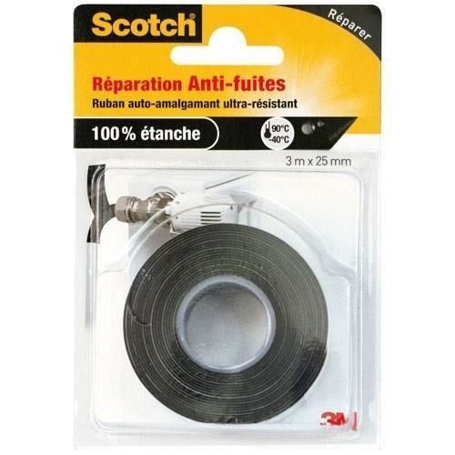 SCOTCH Ruban réparation Anti fuites Auto amalgamant Ultra résistant 25 mm x 3