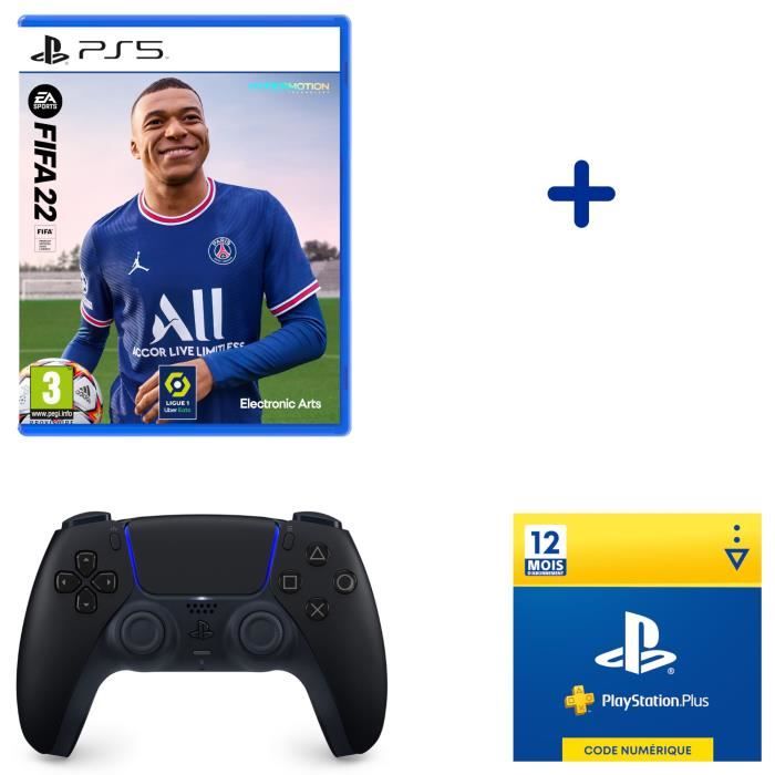 Pack PlayStation FIFA 22 PS5 + DualSense Midnight Black