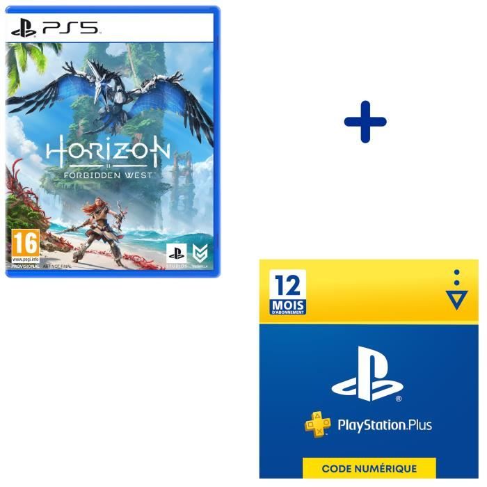 Pack PlayStation Horizon Forbidden West + Abonnement 12 Mois au PlayStation Plus Code de