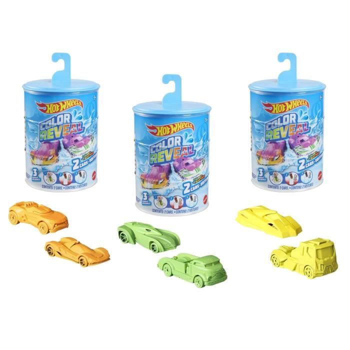 Hot Wheels - Pack 2 véhicules Color Reveal - Petite Voiture - Dès 3 ans