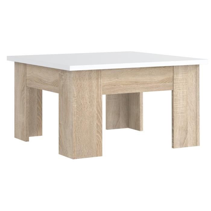 Table Basse Chene Blanchi Achat Vente Pas Cher