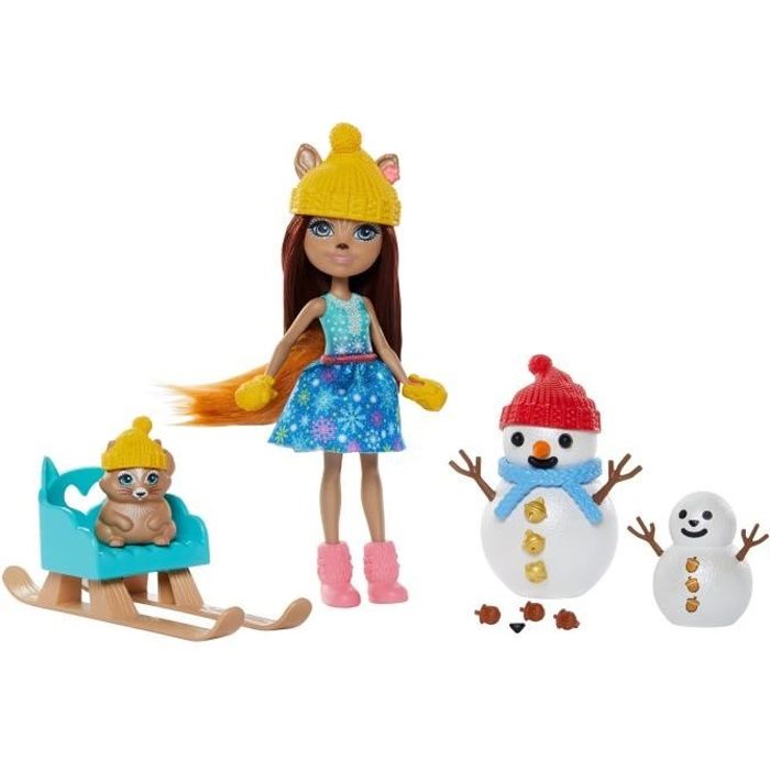Enchantimals Vall e Enneig e Poup e Sharlotte cureuil 15 cm
