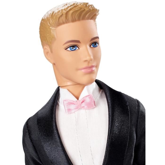 Poup e Ken Mari BARBIE Smoking Noir Col Cass Chaussures Noires N ud Papillon Rose