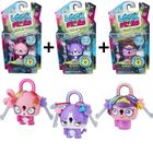 HASBRO LOCK STARS Série 1 - Multi Pack : Pink Bunny + Purple Cat + Purple Princess - Mini Figurines à collectionner