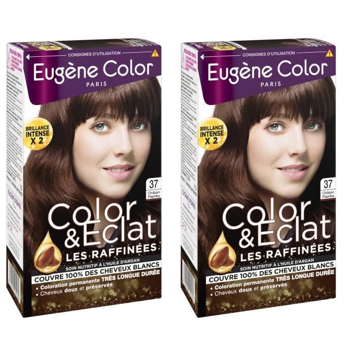 LOT DE 2 EUGENE COLOR Coloration Cheveux Permanente Brillance