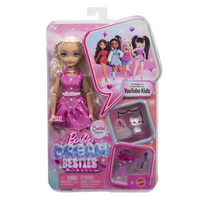 Poupée Barbie Dream Besties Malibu JKP50 – 7 Accessoires de Maquillage