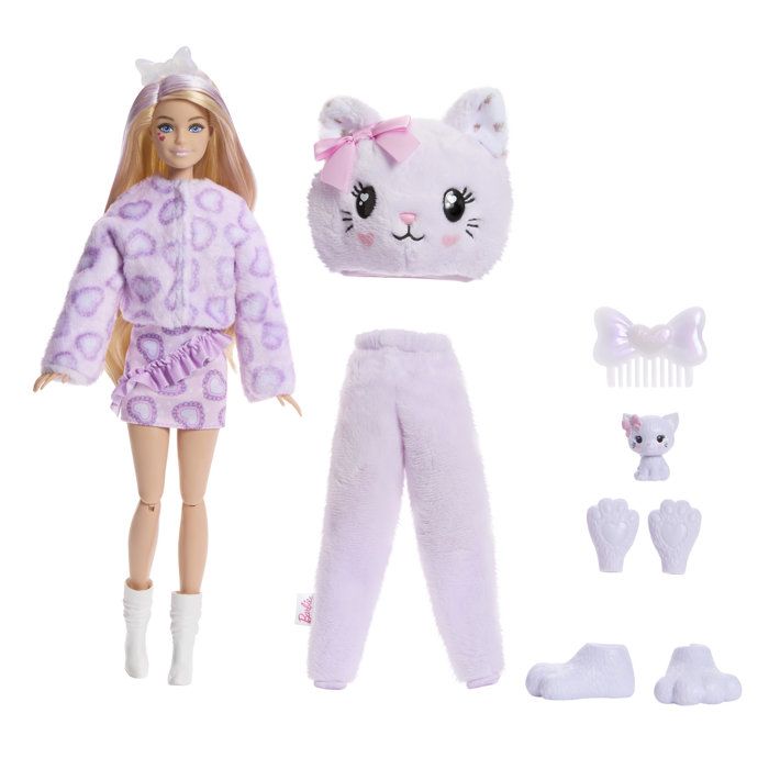 Poupée Barbie Cutie Reveal JJP64 – 10 Surprises et Mini-Animal