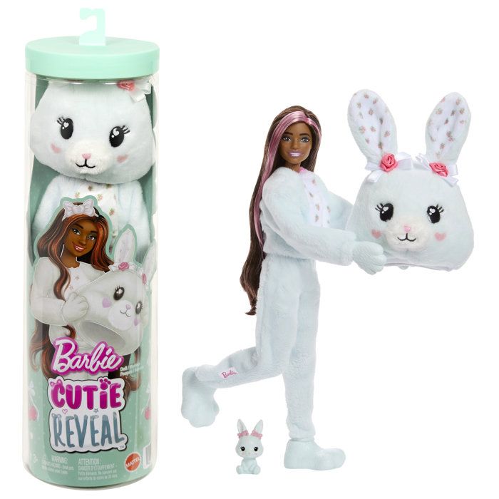 Poupée Barbie Cutie Reveal JJP65 – 10 Surprises et Mini-Animal - vue 3