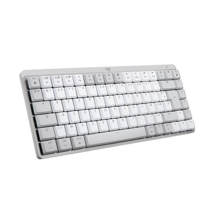 Clavier - Sans fil - Logitech - MX Mechanical Mini -AZERTY - Rétroéclairé - Pour Mac - Gris pâle