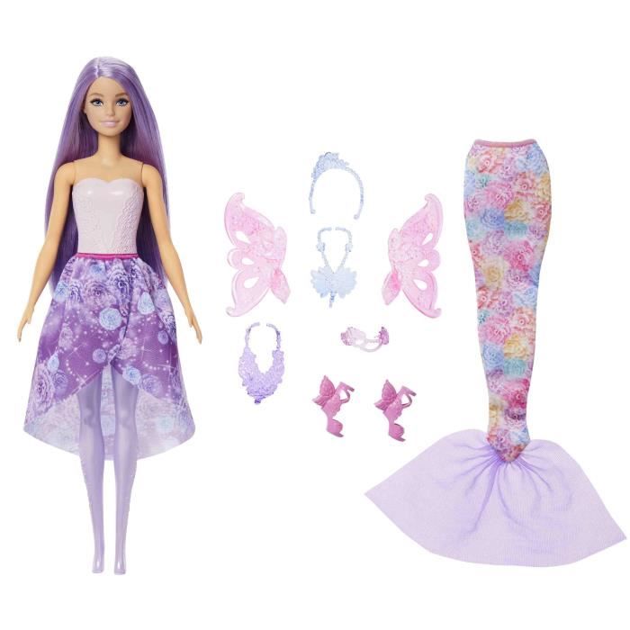 Barbie Calendrier De L'Avent Avec Poupée Et 24 Surprises - Sirène, Fée, Licorne - Dès 3 Ans