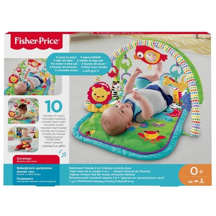 Magasin de jouets en ligne - Livraison sur toute la Tunisie -  ABRACADABRA-Achetez Fisher-Price Amis de la Jungle 3-en-1 Tapis d'Éveil  Musical pour Bébé chez ABRACADABRA à 188,000 DT