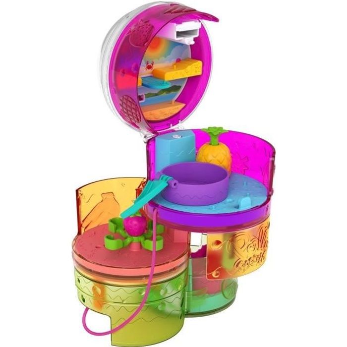 Polly Pocket Coffret multifacettes Smoothie 3 niveaux 25 accessoires surprise poupees Polly et Shani Mini poupee Des 4 ans Cdiscount Jeux Jouets