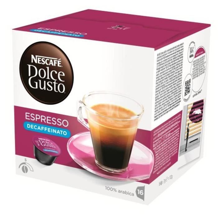 DOLCE GUSTO Espresso Décaféiné 16 Caps. 112g Achat