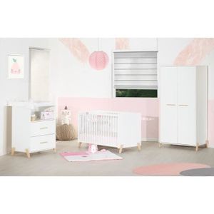 2 lits bébé 60x120 cm Petit Panda avec le kit jumeaux complet Micuna