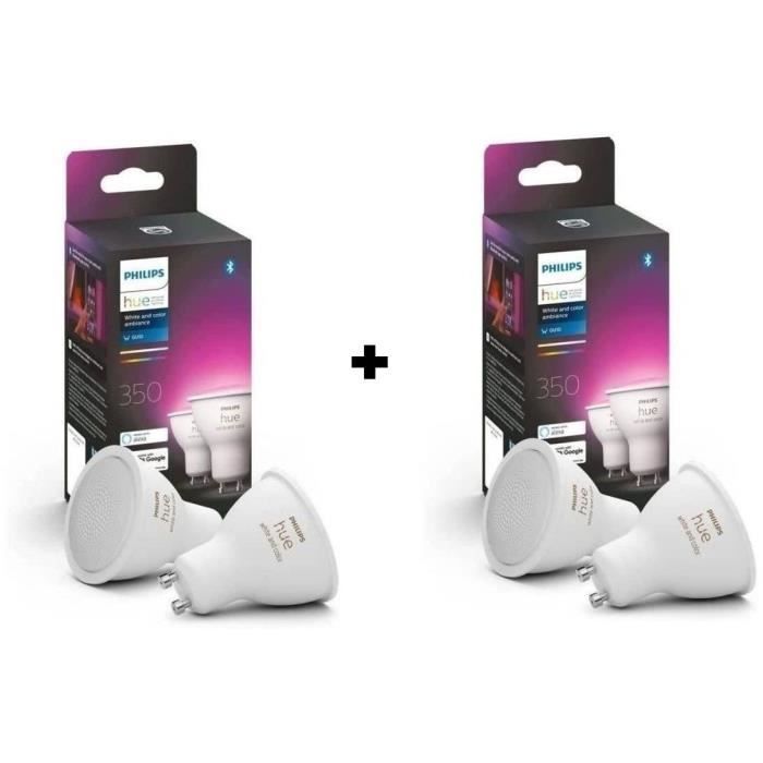 Philips Hue Lot de 4 ampoules GU10 WACA