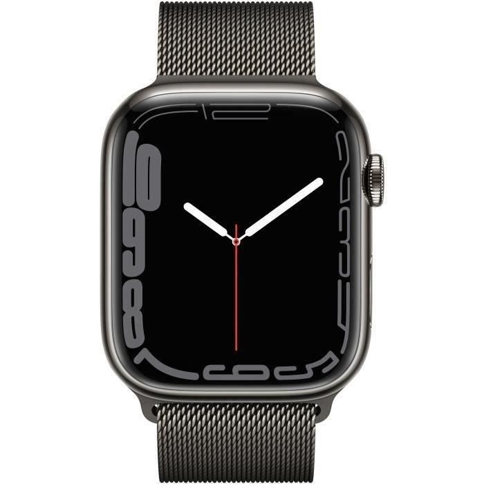 Apple Watch Series 7 GPS + Cellular - 45mm - Boîtier Graphite Stainless Steel - Bracelet Graphite - Reconditionné - Etat correct - Apple