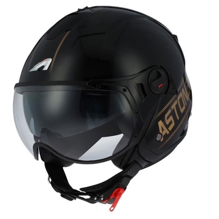 Casque jet homologu/é Coque en polycarbonate Casque de moto jet Elektron Matt black M Casque jet 4 en 1 Astone Helmets