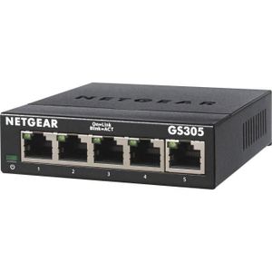 SWITCH - HUB ETHERNET  NETGEAR GS305-300PES Switch Ethernet Métal 5 ports