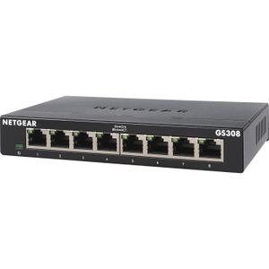 SWITCH - HUB ETHERNET  NETGEAR GS308-300PES Switch Ethernet Métal 8 ports Gigabit (10/100/1000)