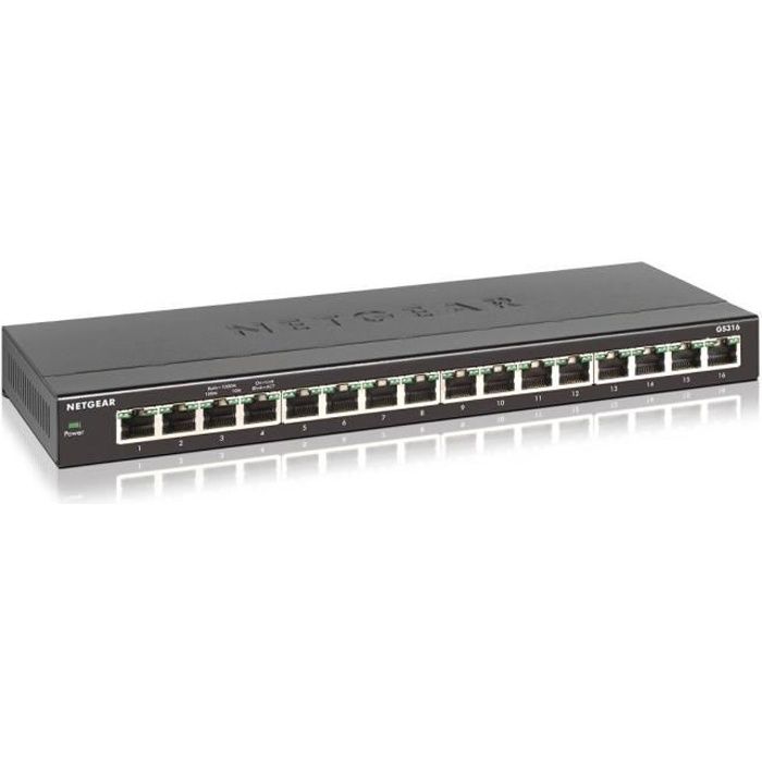 NETGEAR GS316100PES Switch Gigabit 16 Ports, Format Bureau