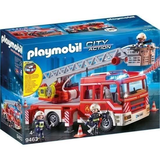 PLAYMOBIL - Pack Les Pompiers - 9462 Caserne de pompiers avec