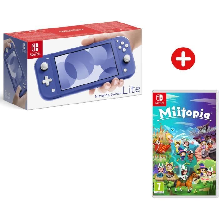 Pack Nintendo : Console Nintendo Switch Lite • Bleue + Miitopia