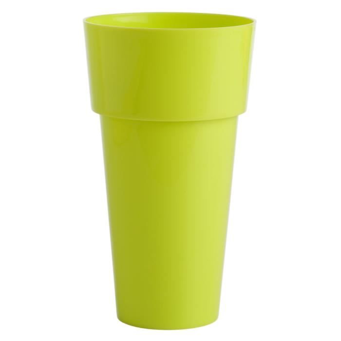 Pot haut rond plastique pistache brillant Ø 10 cm Cdiscount Jardin