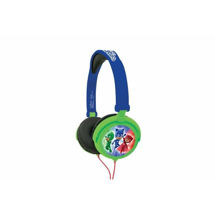 Casque stéréo enfant LEXIBOOK - PJMASK - pliable et ajustable - Limitation de volume découte