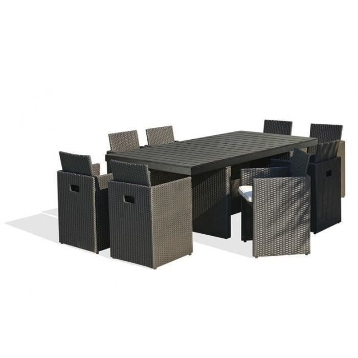 Salon Encastrable 8 Places Plateau Composite Noir Achat Vente