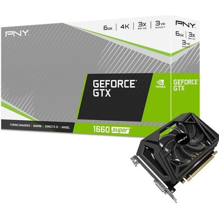 PNY Carte graphique GTX 1660 SUPER - 6 Go