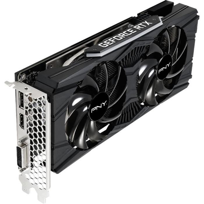 Carte Graphique PNY GEFORCE RTX2060 12 GB GDDR6 PCIE 3.0 HDMI DP DVI D VCG206012DFPPB