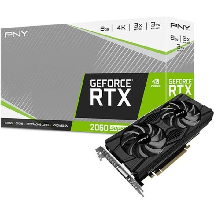 PNY  Geforce RTX 2060 Super - TWIN FAN - 8 Go