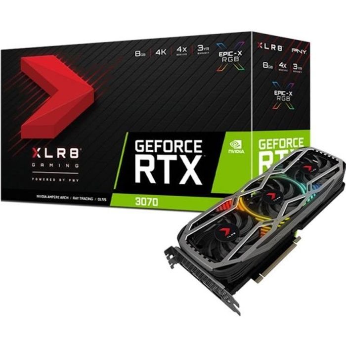 PNY Carte Graphique -  - RTX 3070 8Go LHR