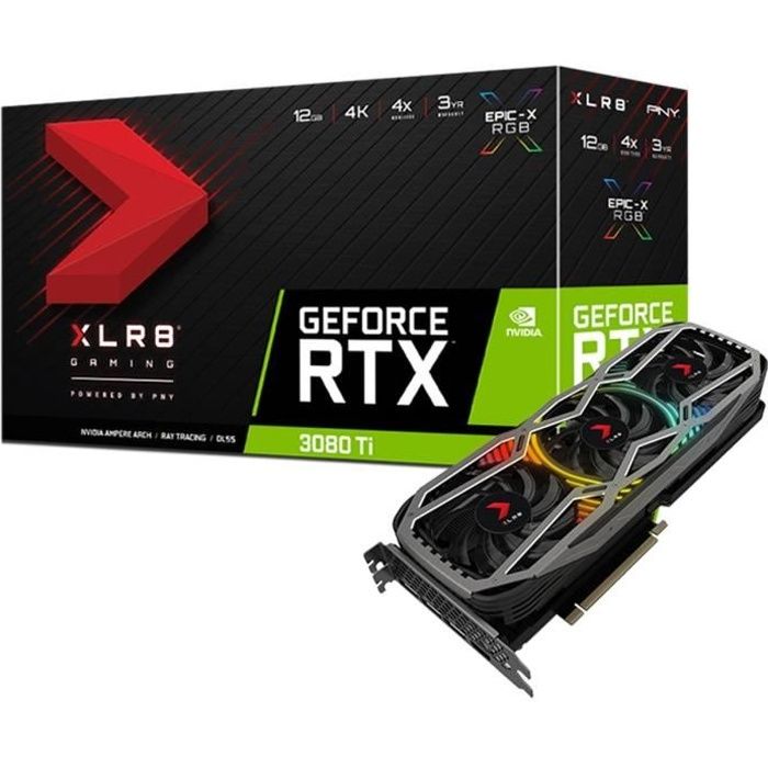 Carte Graphique - PNY - GeForce RTX 3080Ti 12GB PCIE 4.0 - VCG3080T12TFXPPB