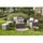 Salon de jardin tresse marron