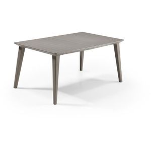 TABLE DE JARDIN  Table de jardin - rectangulaire 160cm - cappuccino - en résine - 6 personnes - Lima -Allibert by KETER