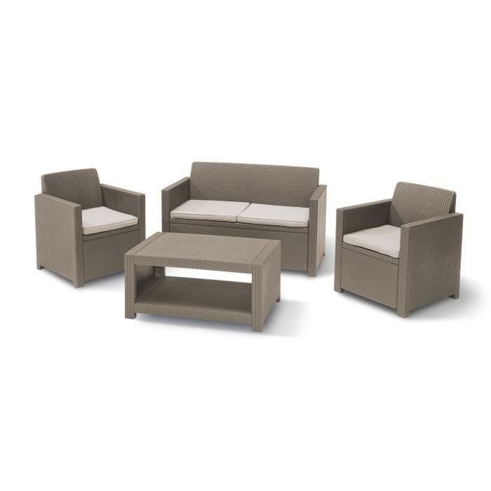 Salon De Jardin Allibert Marron Achat Vente Pas Cher
