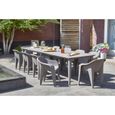 Table de jardin - rectangulaire 320 cm - cappuccino - en résine - 8 à 12 personnes - Lima - Allibert by KETER-1