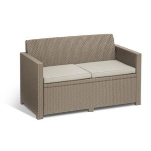 Salon De Jardin Resine Tressee Beige Achat Vente Salon De