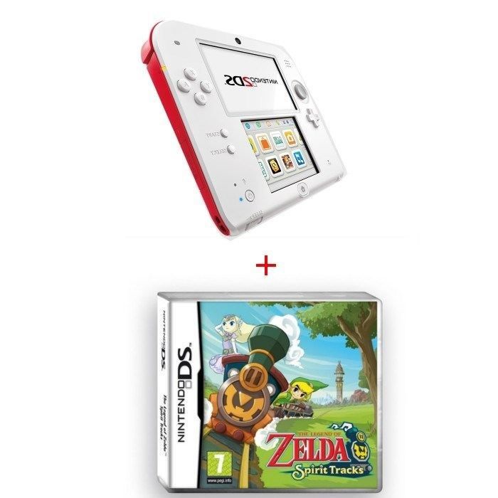 2DS ROUGE+THE LEGEND OF ZELDA SPIRIT TRACKS Cdiscount Jeux vidéo