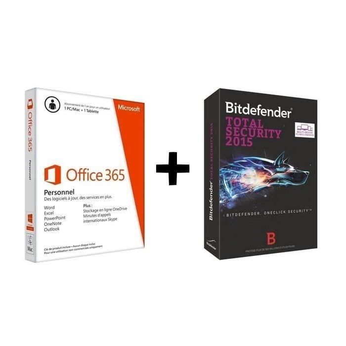 Pack Microsoft Office 365 + Antivirus Bitdefender - Cdiscount Informatique