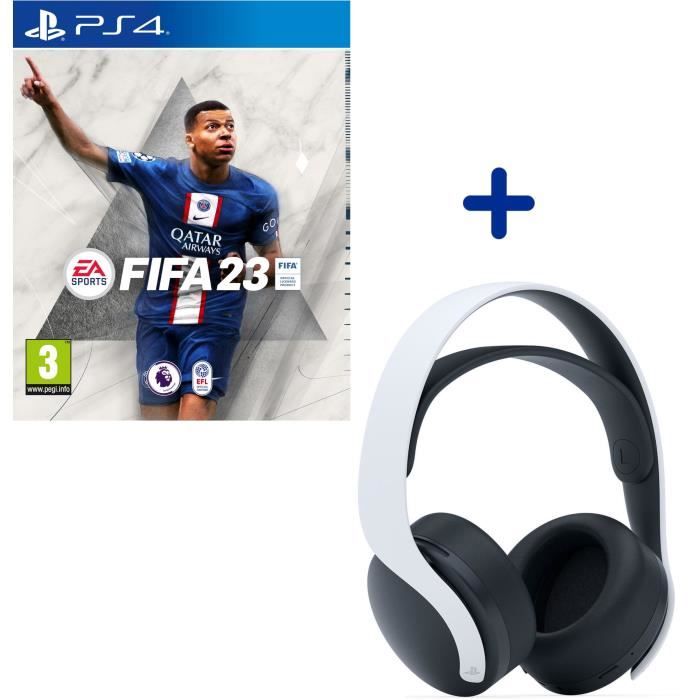 Pack FIFA 23 PS4 : Jeu Fifa 23 + Casque-Micro Sans-Fil PULSE 3D