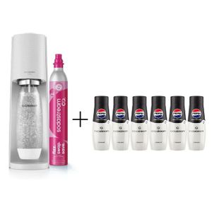 SodaStream Spirit Machine à Eau Pétillante Blanche – Kit Complet Avec Bouteille 1L FUSE Et Cylindre CO2 60L