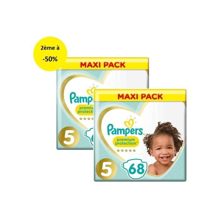 PAMPERS Premium Protection Taille 5 69 couches Mega Pack Lot x2
