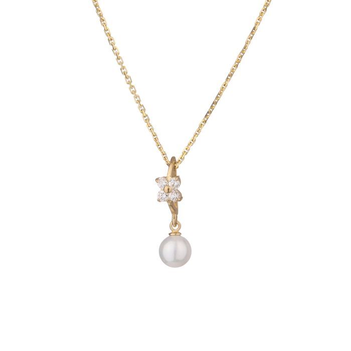 Bijoux Pendentif Pneu 7mm de Diamant Cz 5mm Plaqué Vermeil et Laminé Or 18K