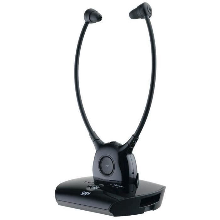 Casque TV sans fil Senior - CGV - DOLFIN ONYX - Micro intégré - Poids léger