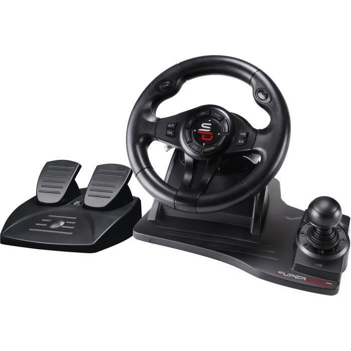 Volant de course - SUPERDRIVE - GS550 - Avec pédalier - Levier de vitesses - Vibrations - Multi-plateformes